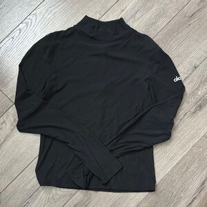 Alo Yoga Ribbed Sea Coast Mock Neck Long Sleeve - gently worn